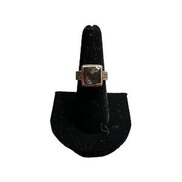 Anna Beck Square Faceted Dark Stone Ring - Picture 3 of 9
